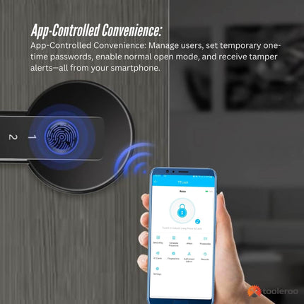 Tooleroo Digital Smart Door Lock Handle - 5in1 Keypad Home Entry Security System.