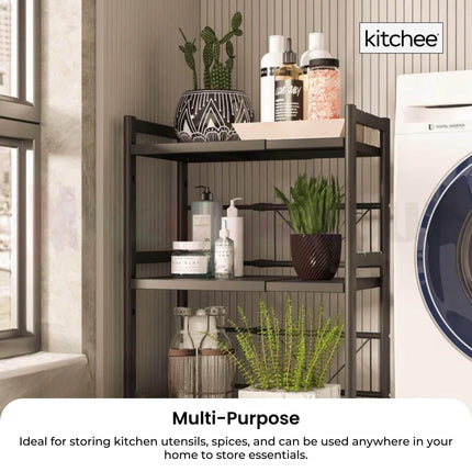 Kitchee Microwave Double Shelf - Expanding Storage Rack Kitchen Organiser Stand.