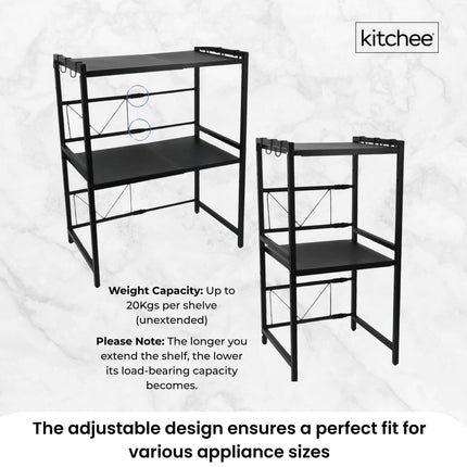 Kitchee Microwave Double Shelf - Expanding Storage Rack Kitchen Organiser Stand.