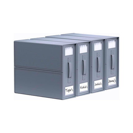 4x Kitchee Foldable Bed Sheet Storage Box - Linen and Closet Organiser Grey.
