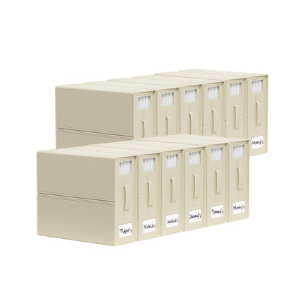 10x Kitchee Foldable Bed Sheet Storage Box - Linen and Closet Organiser Beige.