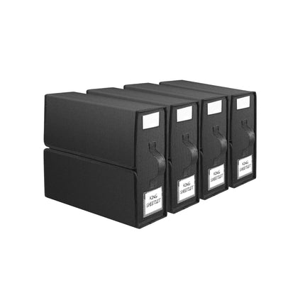 4x Kitchee Foldable Bed Sheet Storage Box - Linen and Closet Organiser Black.