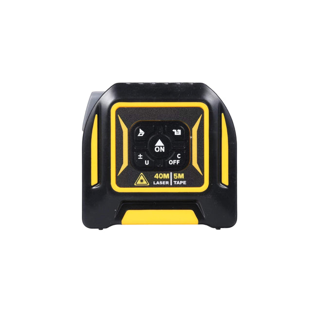 Tooleroo 40m Digital Laser Tape Measure + 5m Steel Tape – 3-in-1 Cross Marking.