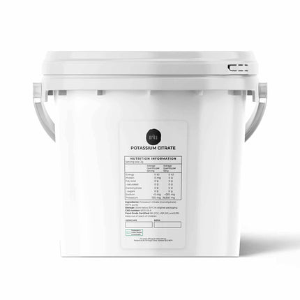 Orku 5Kg Potassium Citrate Food Grade Tub - Granular BP USP FCC E332 Additive.