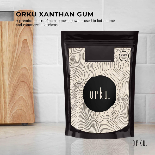 Orku 100g Xanthan Gum Thickener Pure Fine Powder 200 Mesh FCC E415 Food Additive.