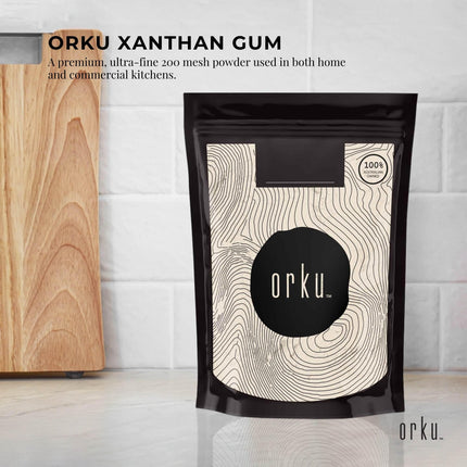 Orku 2Kg Xanthan Gum Thickener Pure Fine Powder 200 Mesh FCC E415 Food Additive.