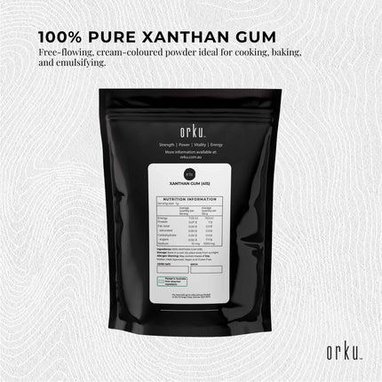 Orku 2Kg Xanthan Gum Thickener Pure Fine Powder 200 Mesh FCC E415 Food Additive.