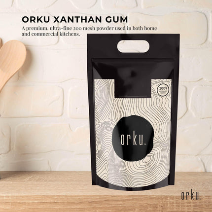 Orku 5Kg Xanthan Gum Thickener Pure Fine Powder 200 Mesh FCC E415 Food Additive.