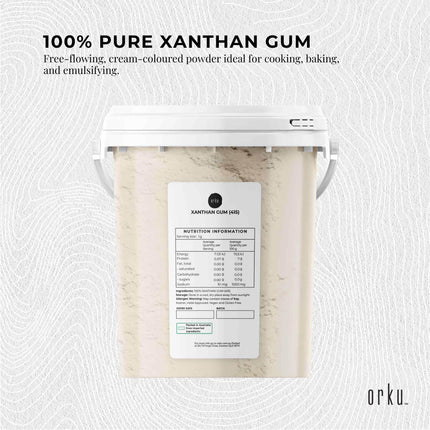 Orku 600g Xanthan Gum Thickener Pure Powder 200 Mesh FCC E415 Food Additive TUB.
