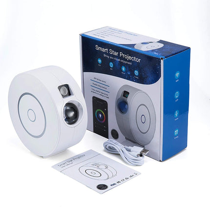 Social Hike Smart Galaxy Star Projector – WiFi LED Light App Voice Control White.