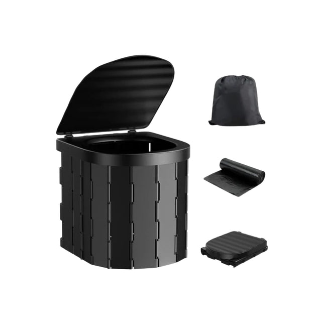 Social Hike Portable Folding Camping Toilet - Outdoor Lightweight Compact Potty.