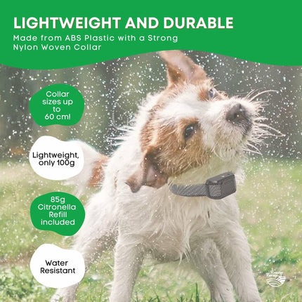 Rooster Farms Dog Bark Training Collar Citronella + Sound Rechargeable Automatic.