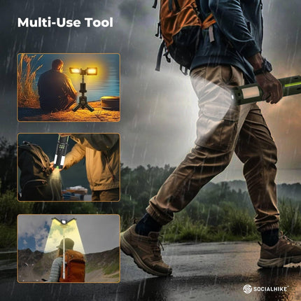 Social Hike Rechargeable Telescopic Camping Light - Outdoor LED 20W Lantern.