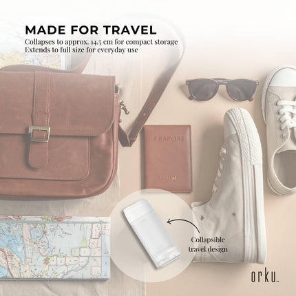 Orku Mini Water Flosser Rechargeable Portable Extendable Travel Oral Irrigator White.