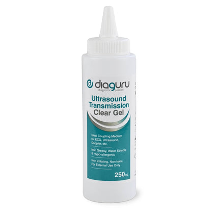 Diaguru 1x 250ml Conductive Transmission Gel - Water-Based External Clear Gel.