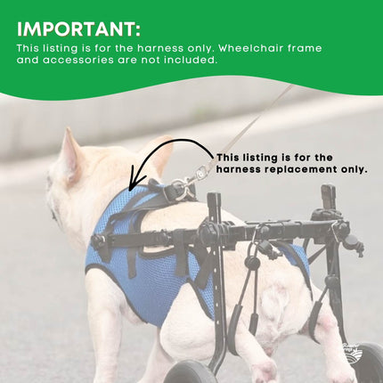 Rooster Farms Replacement Harness for Dog Wheelchair M - Little Dogs Up to 10Kg.