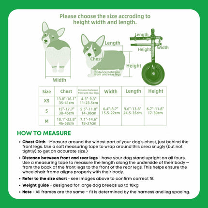Rooster Farms Replacement Harness for Dog Wheelchair M - Little Dogs Up to 10Kg.