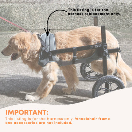 Rooster Farms Replacement Harness for Dog Wheelchair XL - Large Dogs Up to 45Kg.