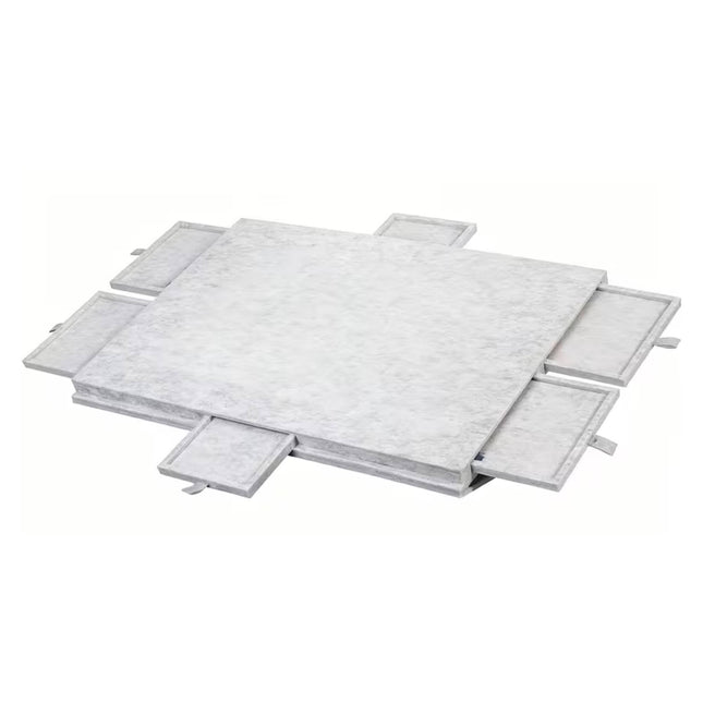 Social Hike Puzzle Board 1000 pcs - Felt Tilting Portable Cover + Drawers Silver.