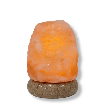 USB Colour Changing Salt Himalayan Lamp - Natural Shape Pink Rock LED Light.