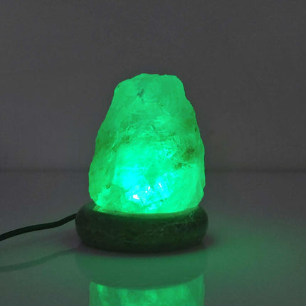 USB Colour Changing Salt Himalayan Lamp - Natural Shape Pink Rock LED Light.