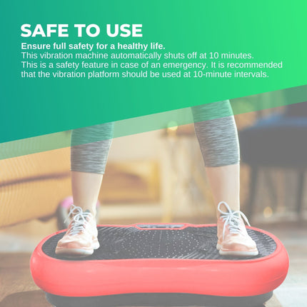 Social Hike Vibration Plate Exercise Platform - Vibrating Workout Machine Red.