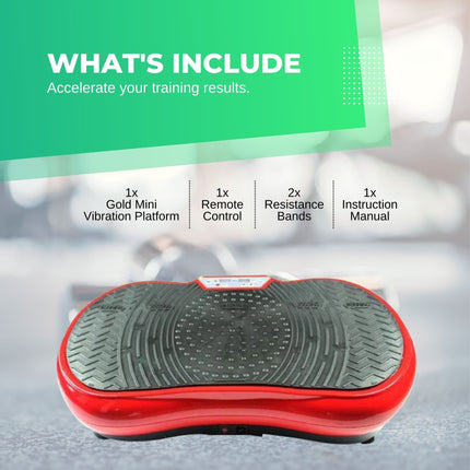 Social Hike Vibration Plate Exercise Platform - Vibrating Workout Machine Red.