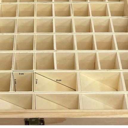Orku 74 Essential Oil Bottle Storage Box Wooden Organiser Aromatherapy Case.