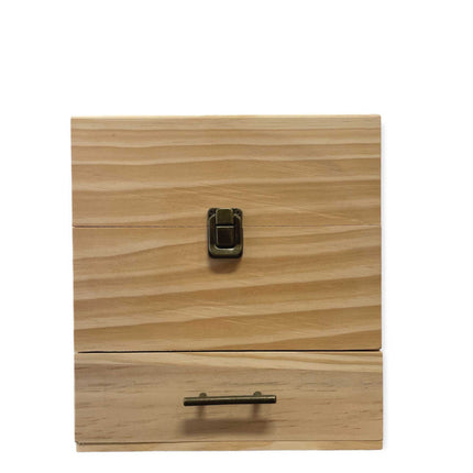 Orku 59 Essential Oil Bottle Storage Box - Wooden 3 Tier Aromatherapy Organiser.