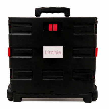 Foldable Shopping Cart - Portable Collapsible Wheeled Folding Trolley Crate.
