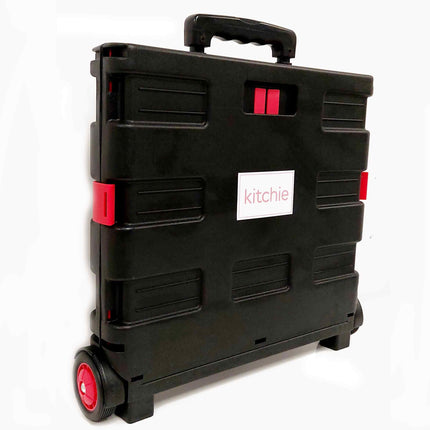 Foldable Shopping Cart - Portable Collapsible Wheeled Folding Trolley Crate.