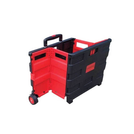 Foldable Shopping Cart - Portable Collapsible Wheeled Folding Trolley Crate.
