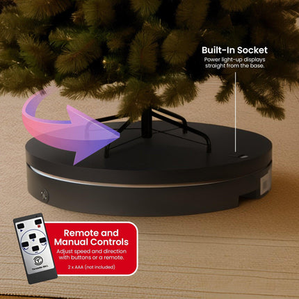 Christabelle 80cm 200kg Commercial Electric Display Turntable Power Outlet Black.