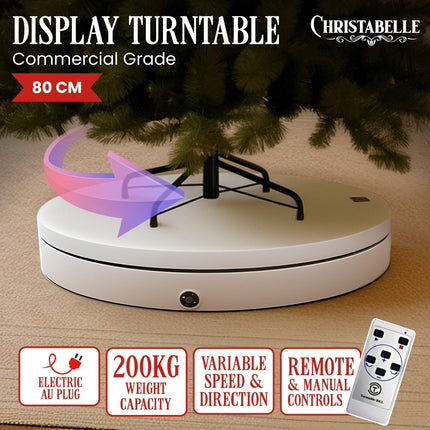 Christabelle 80cm 200kg Commercial Electric Display Turntable Motorised White.