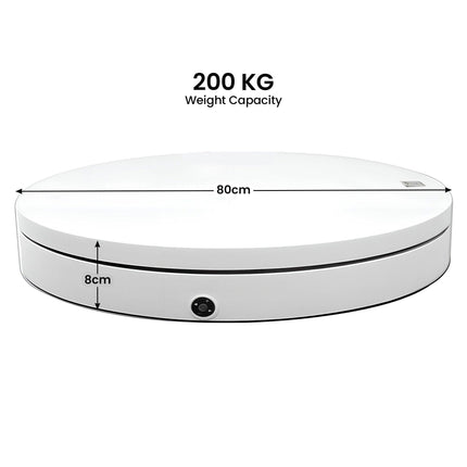 Christabelle 80cm 200kg Commercial Electric Display Turntable Motorised White.