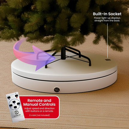 Christabelle 80cm 200kg Commercial Electric Display Turntable Motorised White.