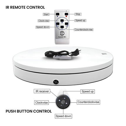 Christabelle 80cm 200kg Commercial Electric Display Turntable Motorised White.