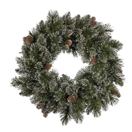 Christabelle 61cm Christmas Wreath Cashmere Pine with LED Lights Front Door Decoration Ornament.