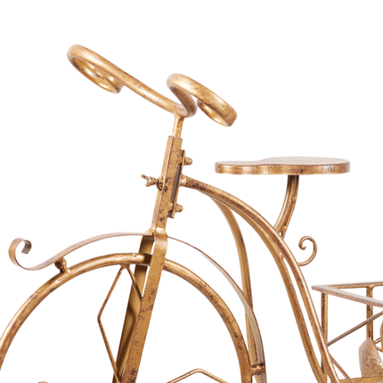 Christabelle Antique Gold Bicycle Christmas Tree Display Decoration Ornament.
