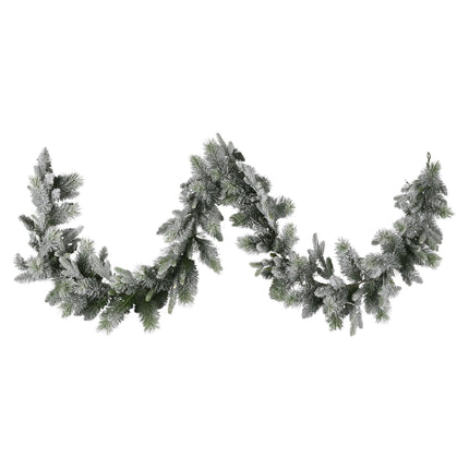 Christabelle 2.7m Christmas Garland Snowy with LED Lights Stamford Spruce Tree Decoration Ornament.