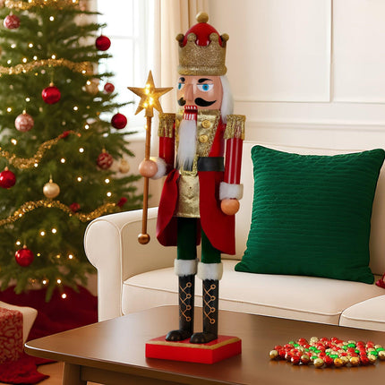 Christabelle 60cm Musical LED Animated Christmas Nutcracker Ornament Decoration.