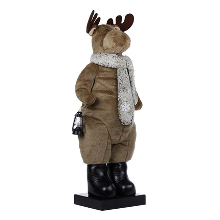 Christabelle 1.1m Musical LED Animated Christmas Moose Decoration Light-Up Lantern Ornament.