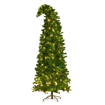 Christabelle Bad Santa 2.3m Curved Multicolour Pre-Lit Christmas Tree with 1240 Tips.