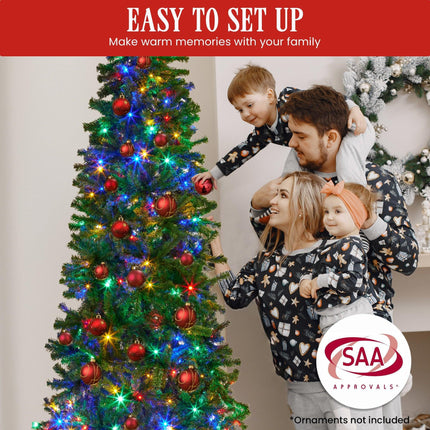 Christabelle Bad Santa 2.3m Curved Multicolour Pre-Lit Christmas Tree with 1240 Tips.