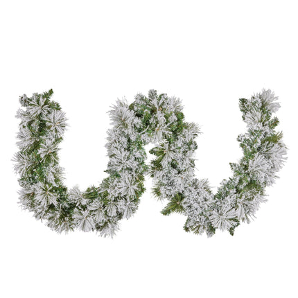 Christabelle 274cm Majestic Snow Prelit Christmas Garland.