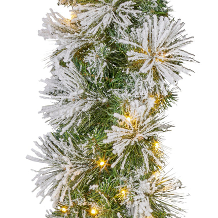 Christabelle 274cm Majestic Snow Prelit Christmas Garland.