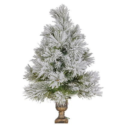 Christabelle 61cm Majestic Snow Tabletop Prelit Christmas Tree.