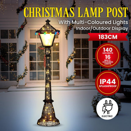 Christabelle Christmas Lamp Post Display 183cm With Lights.