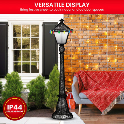 Christabelle Christmas Lamp Post Display 183cm With Lights.