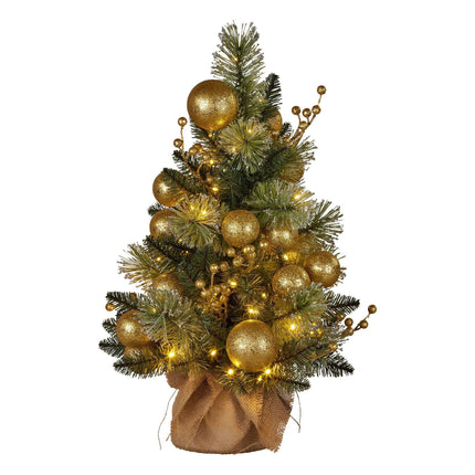 Christabelle 61cm Battery-operated Christmas Tree Warm Lights Led Table Top Gold.
